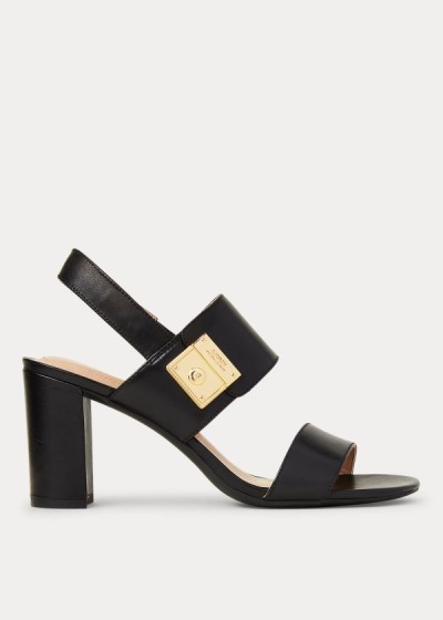 Women's Ralph Lauren Braidan Leather Sandals | 107249QCG